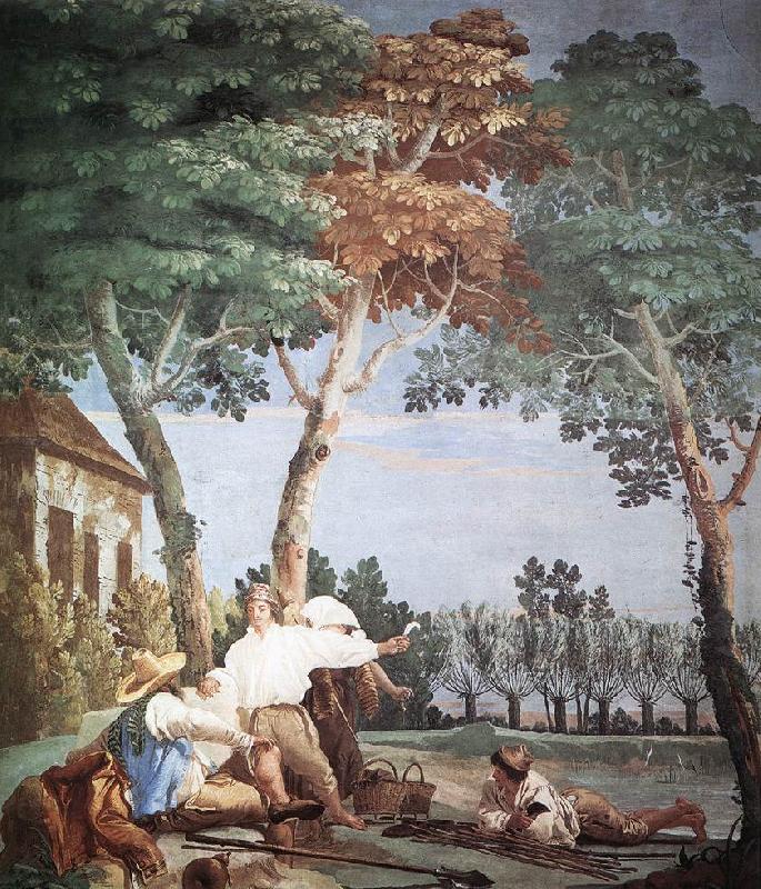 TIEPOLO, Giovanni Domenico Peasants at Rest r Germany oil painting art